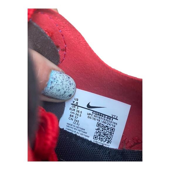 Nike React Element 55 Womenns 7.5 Black Red Purple CQ9903-001  Running Sneakers - Picture 9 of 16